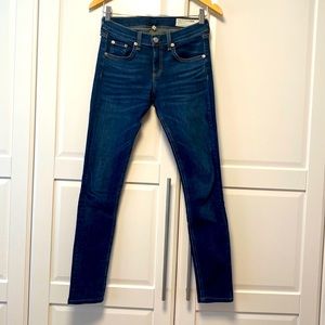 Rag and bone low rise medium wash skinny jeans